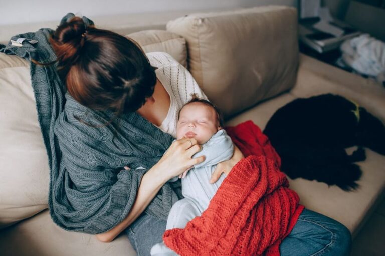 mother with newborn baby